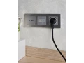             BRITE USB A+C розеткасы 18 Вт РЮ11-1-БрА алюминий ИЭК    