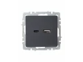             BRITE USB A+C розеткасы 18 Вт РЮ11-1-БрГ графит ИЭК    