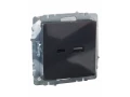             BRITE USB A+C розеткасы 18 Вт РЮ11-1-БрГ графит ИЭК    