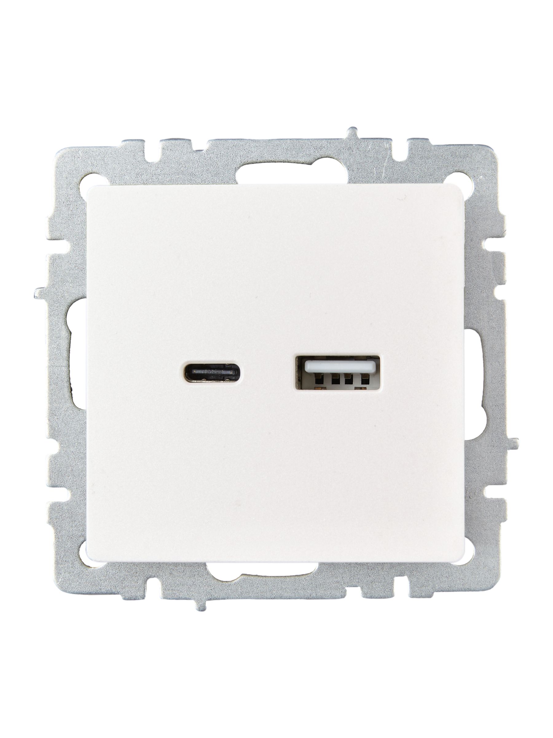             BRITE USB A+C розеткасы 18 Вт РЮ11-1-БрЖ інжу ИЭК    
