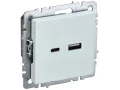             BRITE USB A+C розеткасы 18 Вт РЮ11-1-БрЖ інжу ИЭК    