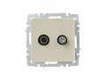             BRITE Қос розетка TV+SAT РТВ/РСп12-БрКр сарғыш ИЭК    