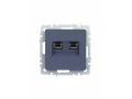             BRITE Қос компьютерлік розетка RJ45 мыс.5E РК10-2-БрМ маренго ИЭК    