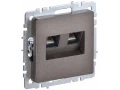             BRITE Қос компьютерлік розетка RJ45 мыс.5E РК10-2-БрТБ қара қола ИЭК    