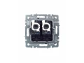             BRITE Қос компьютерлік розетка RJ45 мыс.5E РК10-2-БрТБ қара қола ИЭК    