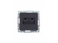             BRITE Қос компьютерлік розетка RJ45 мыс.5E РК10-2-БрГ графит ИЭК    