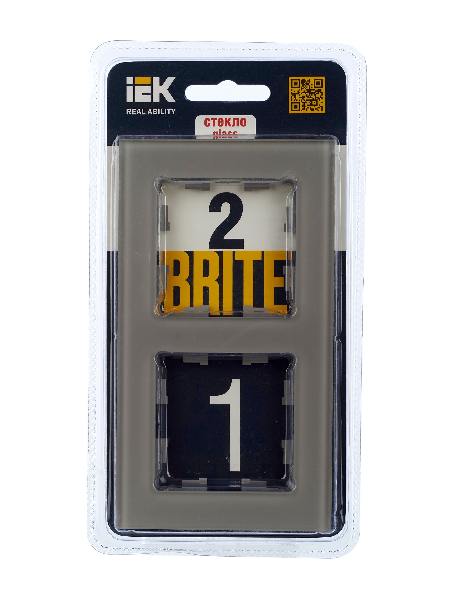             BRITE Жақтау 2 -орынды РУ-2-2- БрД шыны түтінді ИЭК    
