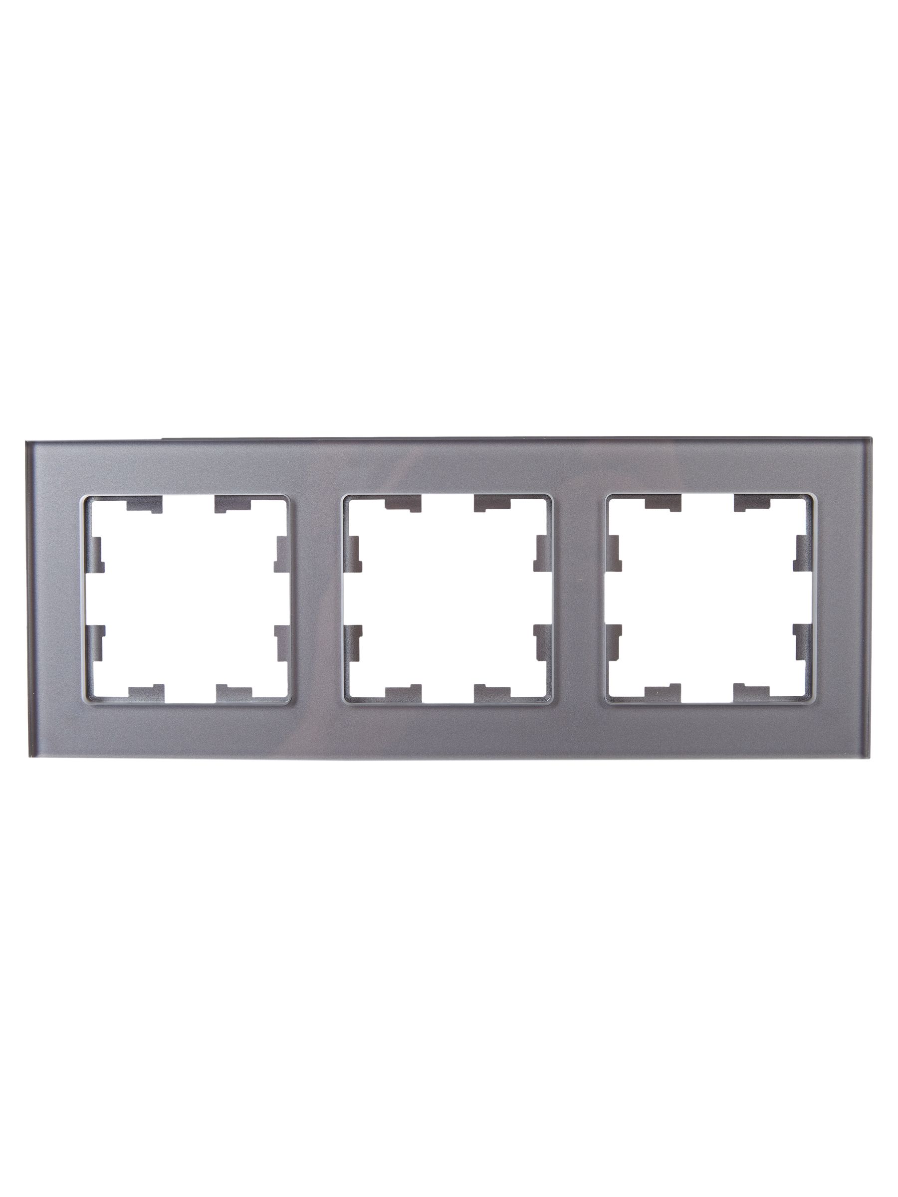             BRITE Жақтау 3 орынды РУ-3-2- БрСе шыны сұр ИЭК    