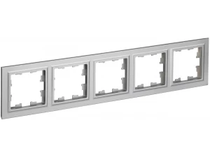 BRITE Рамка 5-местная РУ-5-БрА алюминий ИЭК