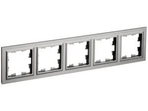 BRITE Рамка 5-местная РУ-5-БрС сталь ИЭК