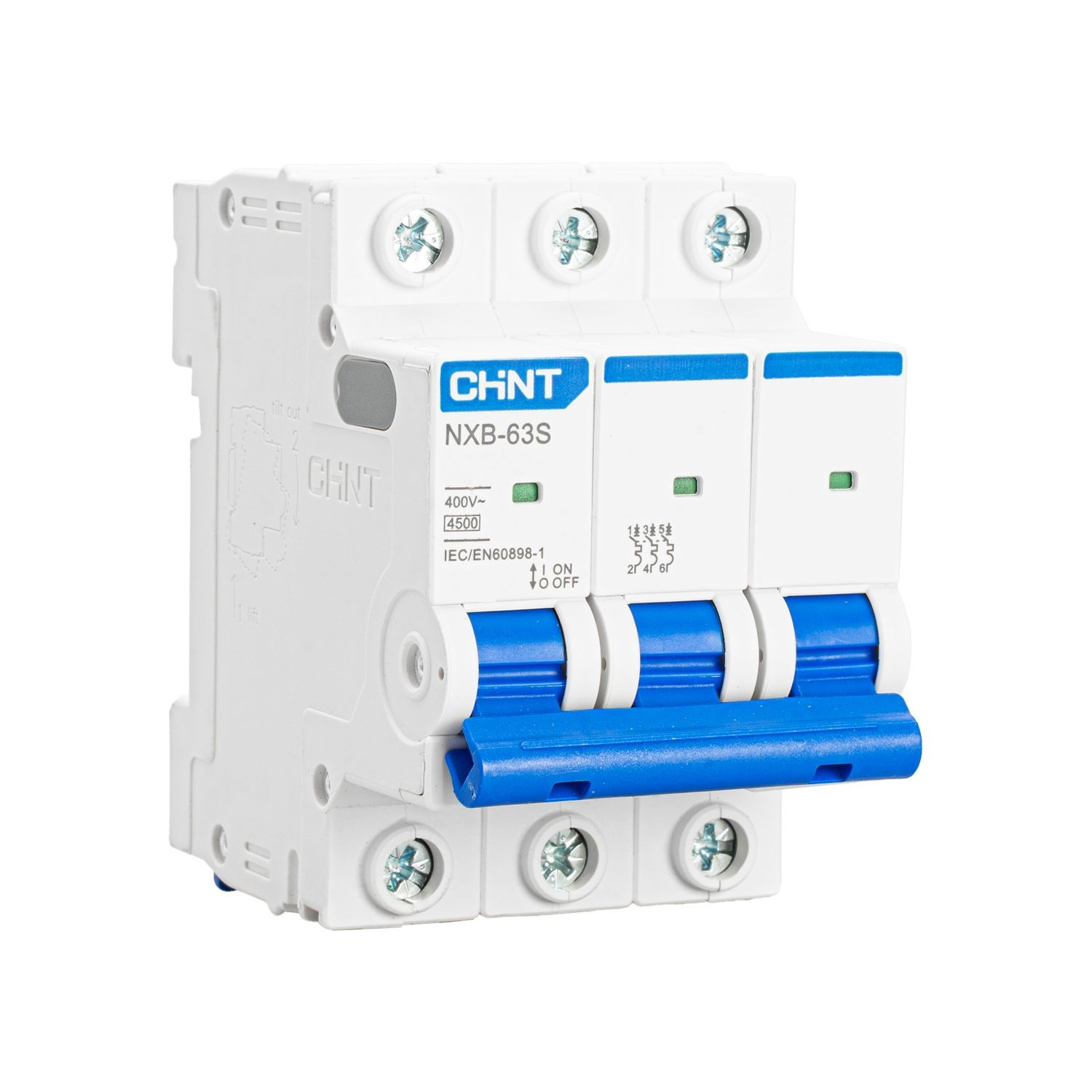             Автоматты ажыратқыш NXB-63S 3P 25A 4.5kA сипаттамасы D (CHINT) 296842    