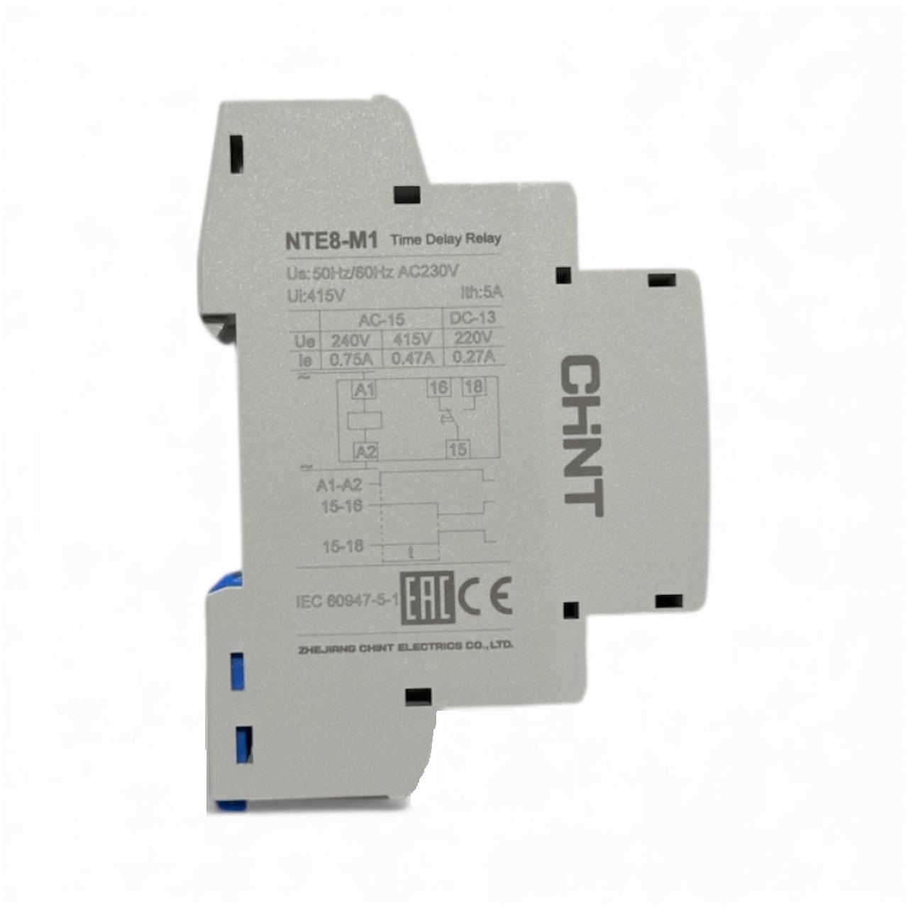             NTE8-M1 уақыт релесі (реттеуші.уақытты кідірту параметрі) AC230V (R) (CHINT) 258695    
