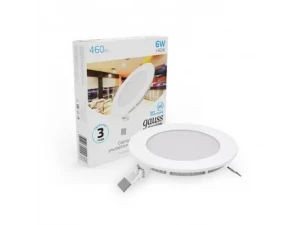 Светильник Gauss Slim круг 6W 460lm 6500K 180-265V IP20 монтаж Ø105 120*22 LED 1/20