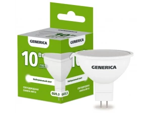 Лампа светодиодная MR16 софит 10Вт 230В 4000К GU5.3 GENERICA ИЭК