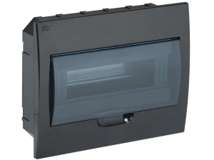 Корпус пластиковый ЩРВ-П-12 модулей встраиваемый черный IP41 ИЭК