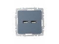             BRITE USB розеткасы, A+A 5В 3,1 A РЮ10-1-БрМ маренго ИЭК    