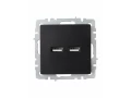            BRITE USB розеткасы, А+A 5В 3,1 А РЮ10-1-БрЧ қара ИЭК    