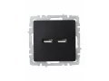             BRITE USB розеткасы, А+A 5В 3,1 А РЮ10-1-БрЧ қара ИЭК    