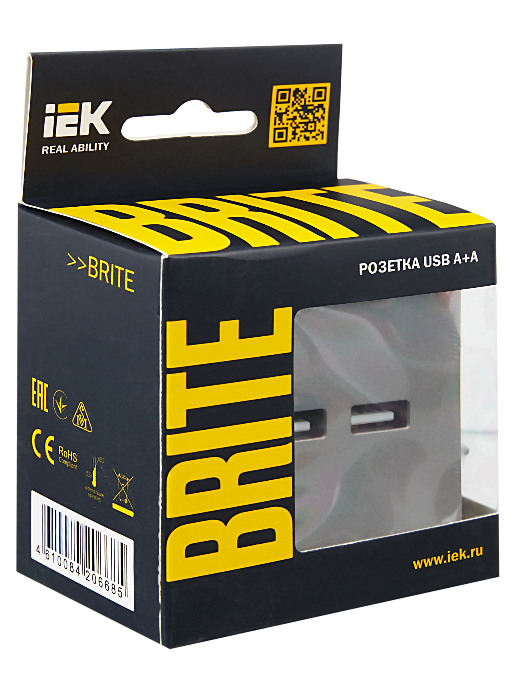             BRITE USB розеткасы, A+A 5В 3,1 А РЮ10-1-БрС болат ИЭК    