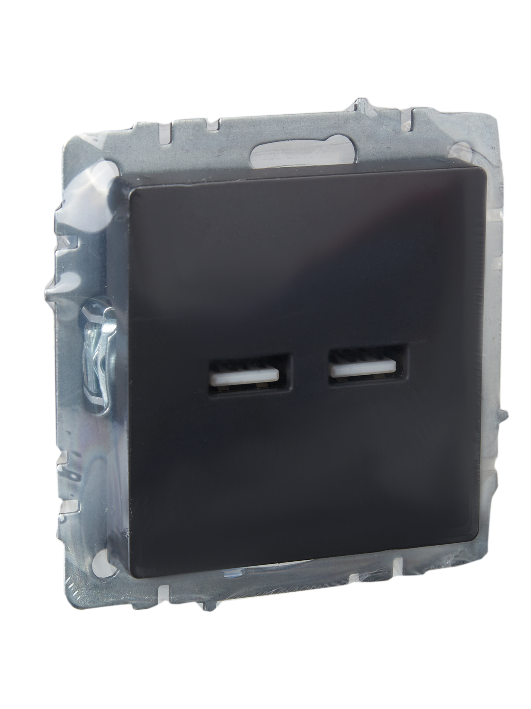             BRITE USB розеткасы, A+A 5В 3,1 А РЮ10-1-БрГ графит ИЭК    