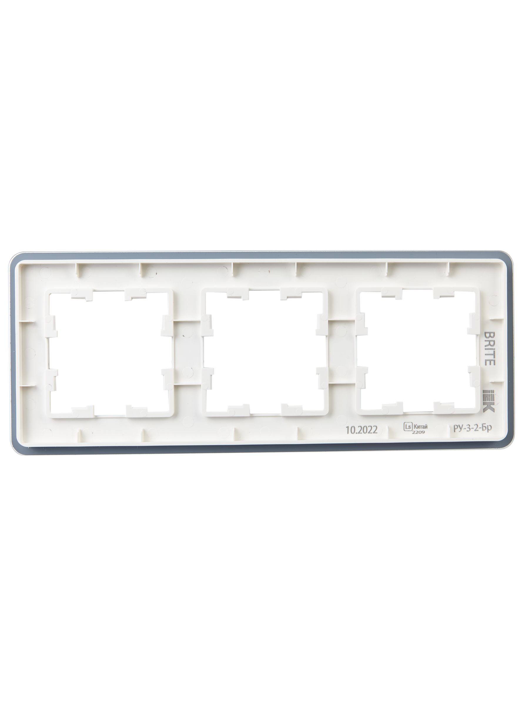             BRITE жиектемесі, 3 орынды РУ-3-2-Бр, шыны ақ RE ИЭК    