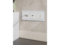            BRITE жиектемесі, 3 орынды РУ-3-2-Бр, шыны ақ RE ИЭК    
