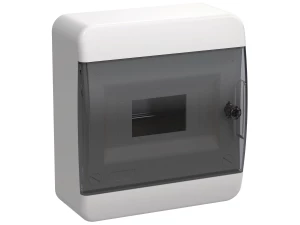 TEKFOR Корпус пластиковый ЩРН-П-8 IP41 черная прозрачная дверь ИЭК
