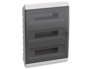 TEKFOR Корпус пластиковый ЩРВ-П-54 IP41 черная прозрачная дверь ИЭК