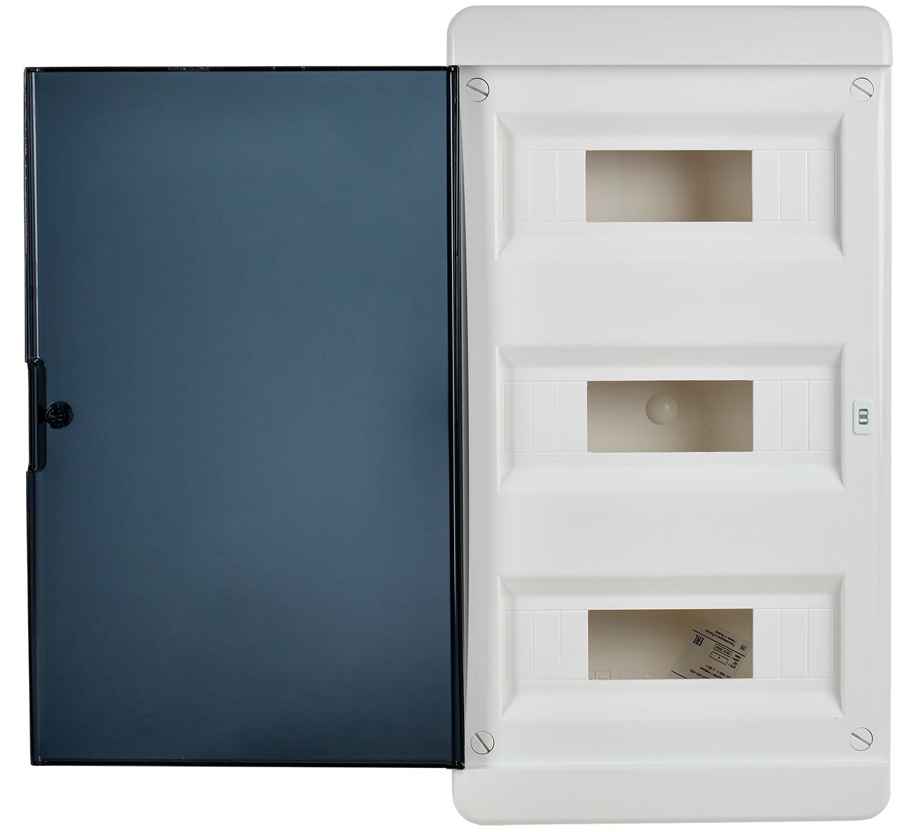             TEKFOR корпусы пластикалық ЩРН-П-36 IP41 қара мөлдір есік ИЭК    