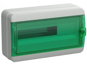 TEKFOR Корпус пластиковый КМПн-18 IP65 зеленая прозрачная дверь ИЭК
