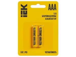 Батарейка щелочная Alkaline LR03/AAA (2шт/блистер) ИЭК