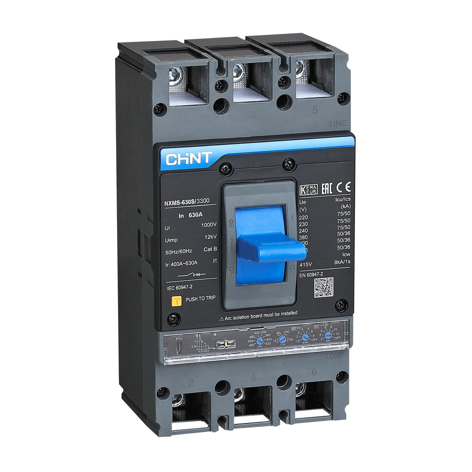             Автоматты ажыратқыш NXMS-1000H/3Р 1000A 70кА электронды босатумен R CHINT 845708    