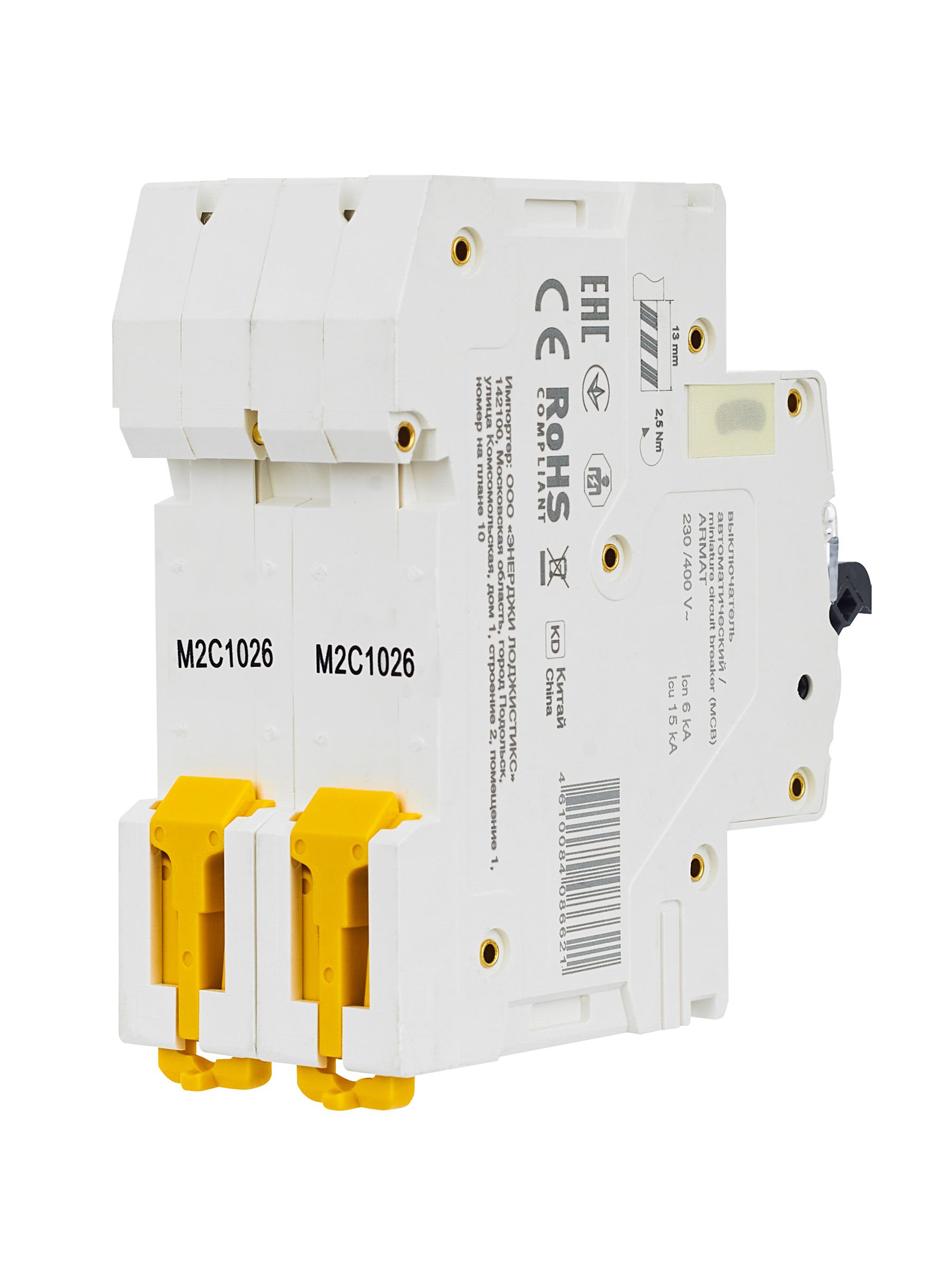             Автоматты ажыратқыш M06N 2P 10A C ARMAT ИЭК    
