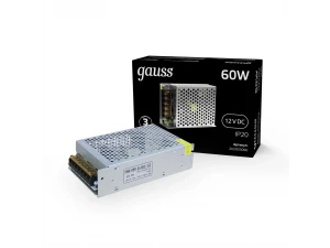 Блок питания Gauss 60W 12V IP20 1/120 /202003060/