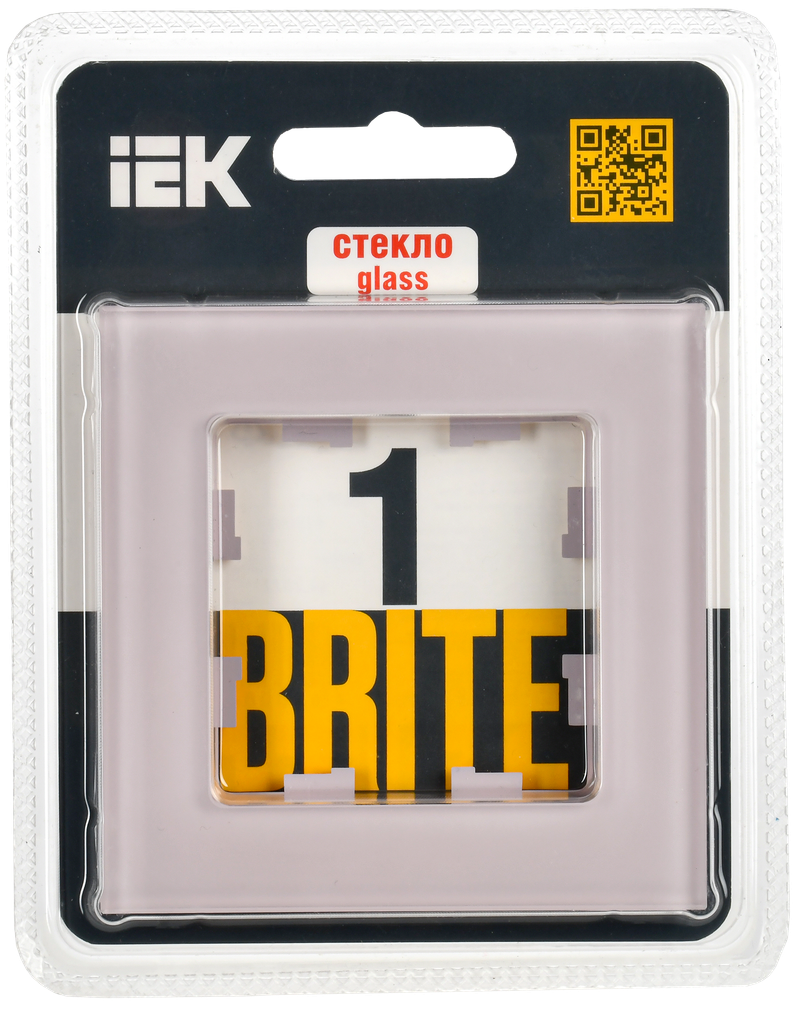 BRITE жиектемесі, 1 орынды РУ-1-2-Бр, шыны қызғылт күңгірт ИЭК