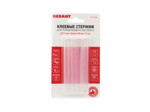 Стержни клеевые REXANT Ø 7 мм, 100 мм, прозрачные (12 шт./уп.) (блистер)