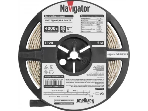 Лента СД NLS-3528W60-4.8-IP20-12V R5 71 400 Navigator