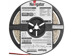 Лента СД NLS-3528W120-9.6-IP20-12V R5 71 408 Navigator