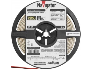 Лента СД NLS-3528WW120-9.6-IP65-12V R5 71 411 Navigator