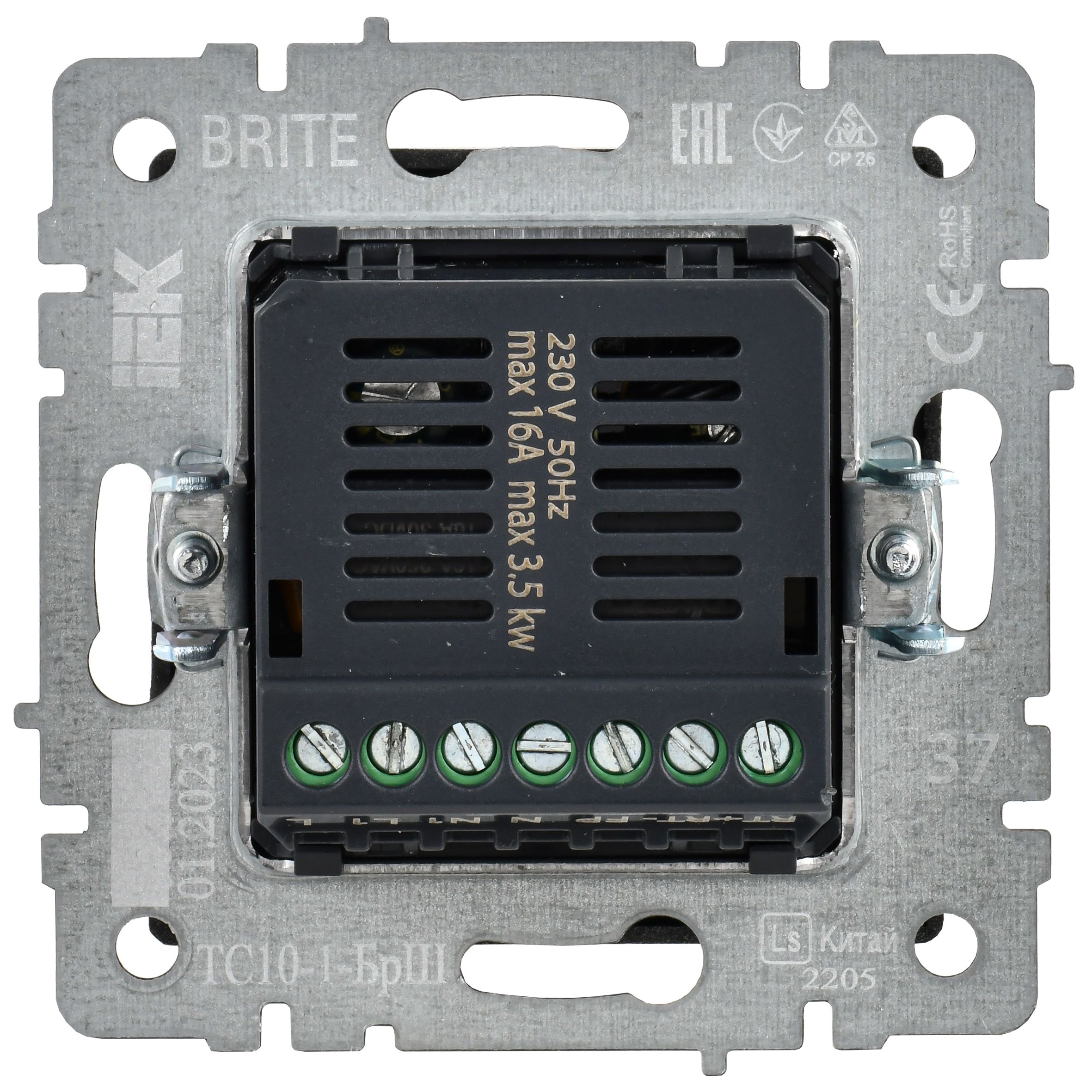             BRITE ТС10-1 индикациясы бар электронды термостат-БрШ шампань ИЭК    