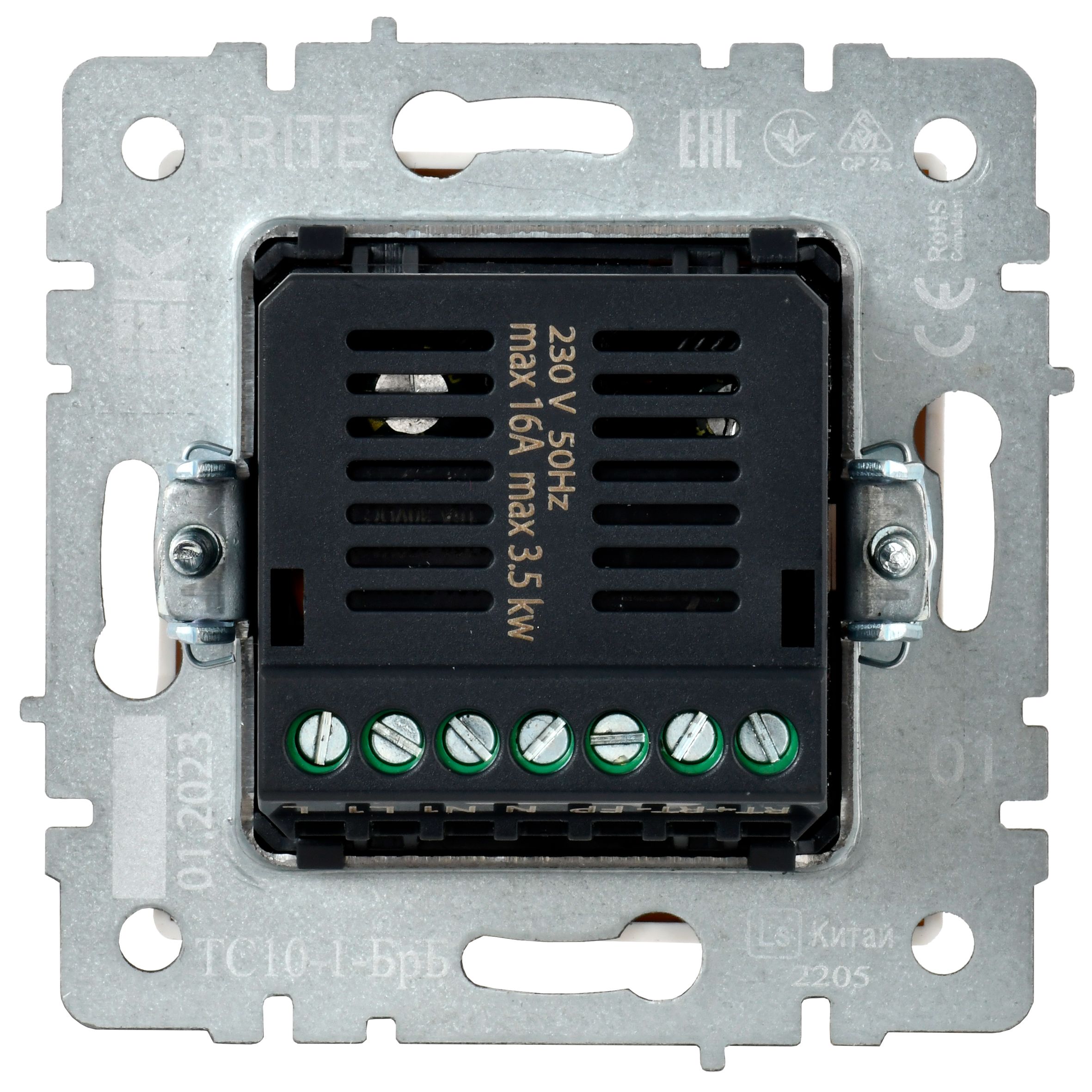             BRITE ТС10-1-БрБ индикациясы бар электронды термостат ақ ИЭК    