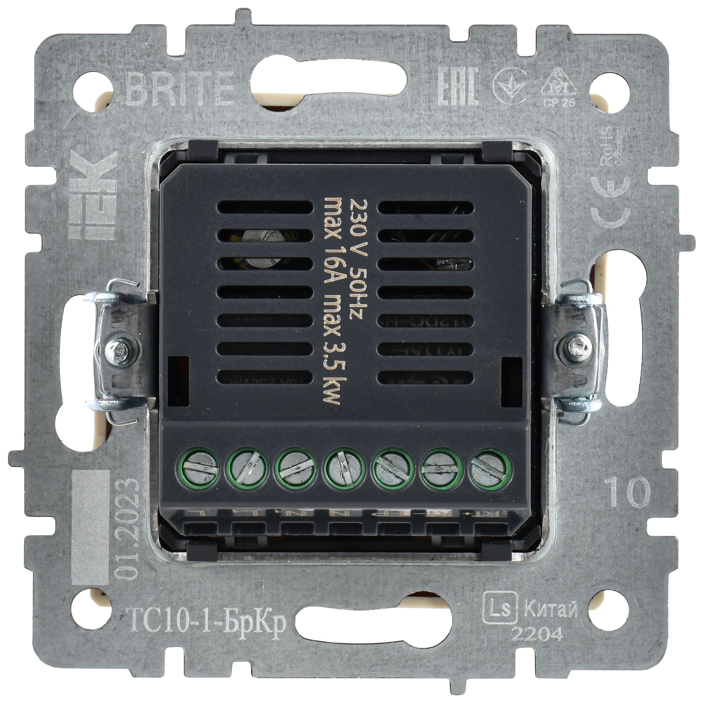             BRITE ТС10-1 индикаторы бар электронды термостат-BrKr сарғыш IEK    