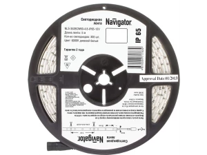 Лента СД NLS-3528CW60-4.8-IP65-12V R5 71 763 Navigator