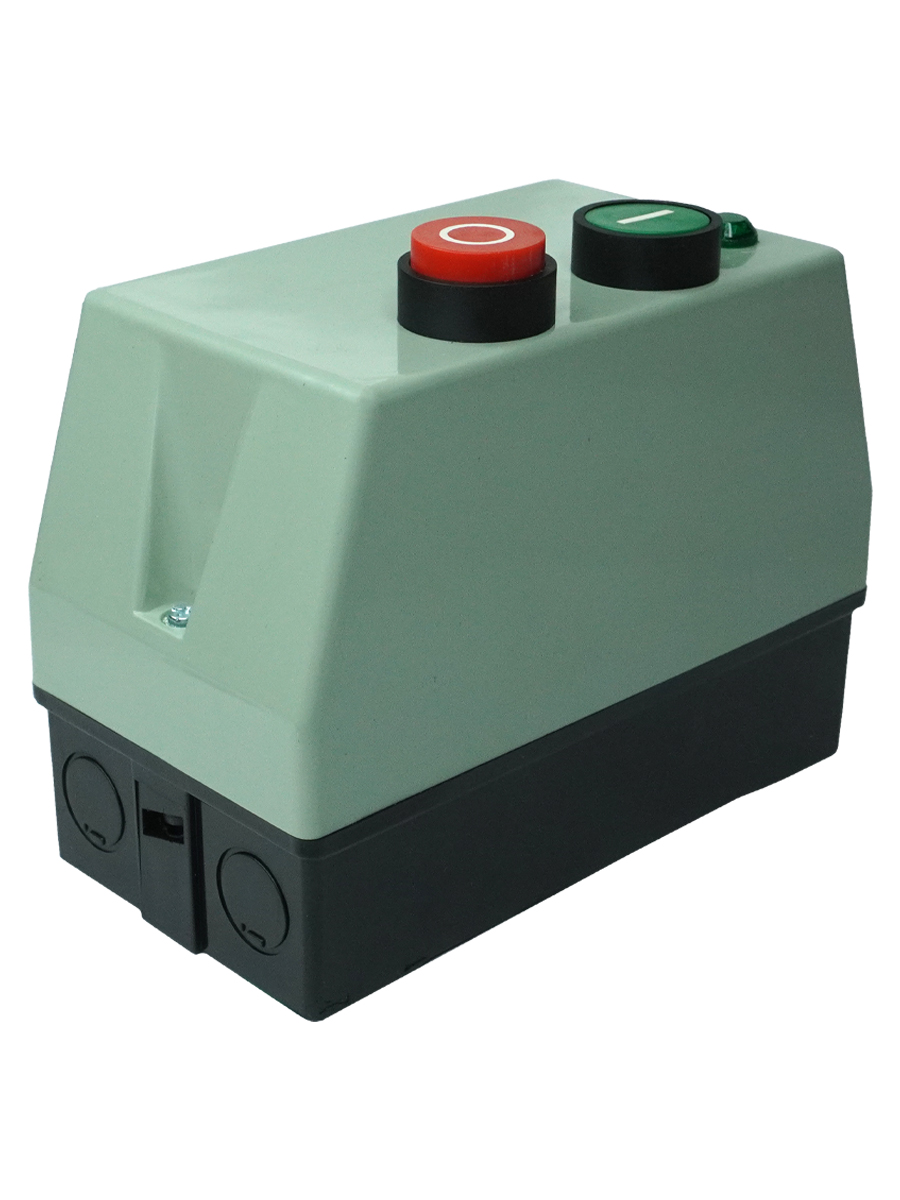             ПМЛ-1230 УХЛ4 Б 380В/50Гц 1з 10А реверсивті емес+РТЛ-1014-2 7-10А тұрқыда IP54 ПУСК+СТОП и дабыл шамы    