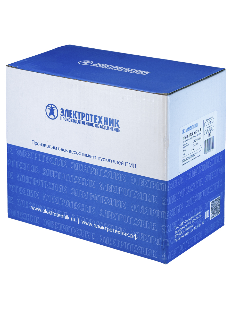             ПМЛ-1230 УХЛ4 Б 380В/50Гц 1з 10А реверсивті емес+РТЛ-1014-2 7-10А тұрқыда IP54 ПУСК+СТОП и дабыл шамы    