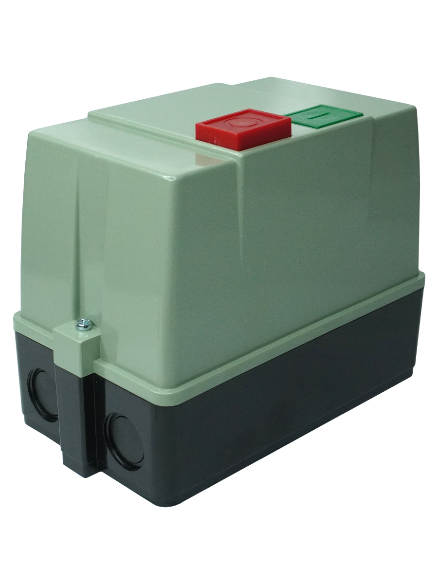             ПМЛ-2220 УХЛ4 Б 380В/50Гц 1з 25А реверсивті емес+РТЛ-1022-2 17-25А тұрқыда IP54 ПУСК+СТОП электрмагниттік босатқыш    