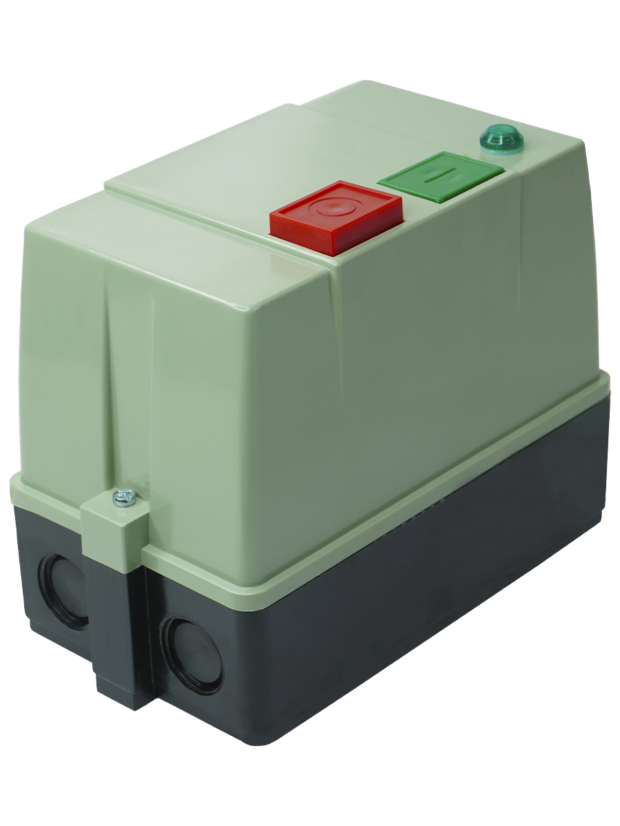             ПМЛ-2230 УХЛ4 Б 220В/50Гц 1з 25А реверсивті емес+РТЛ-1022-2 17-25А  тұрқыда IP54 ПУСК+СТОП дабыл шамы    