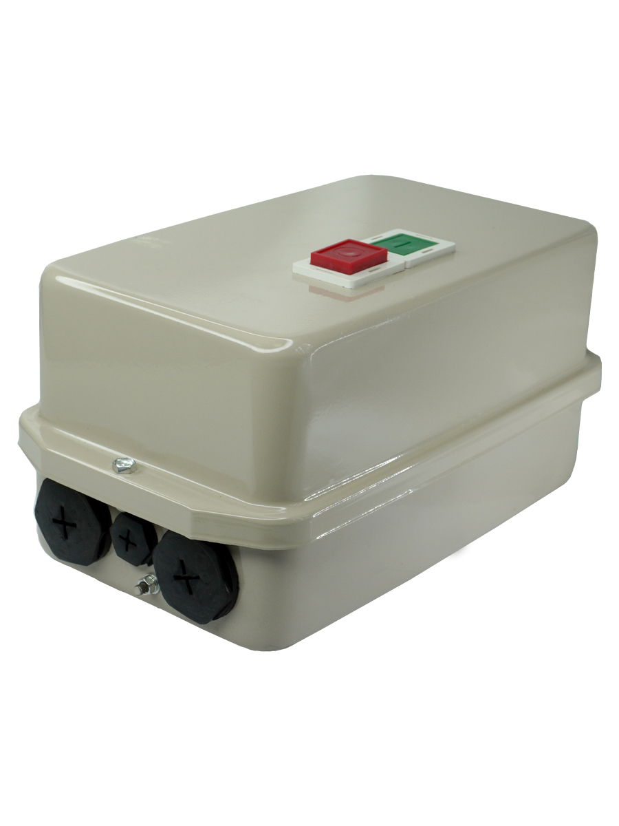             ПМЛ-3220 УХЛ4 Б 220В/50Гц 1р+1з 40А реверсивті емес+РТЛ-2055-2 30-40А тұрқыда IP54 ПУСК+СТОП электрмагниттік босатқыш    