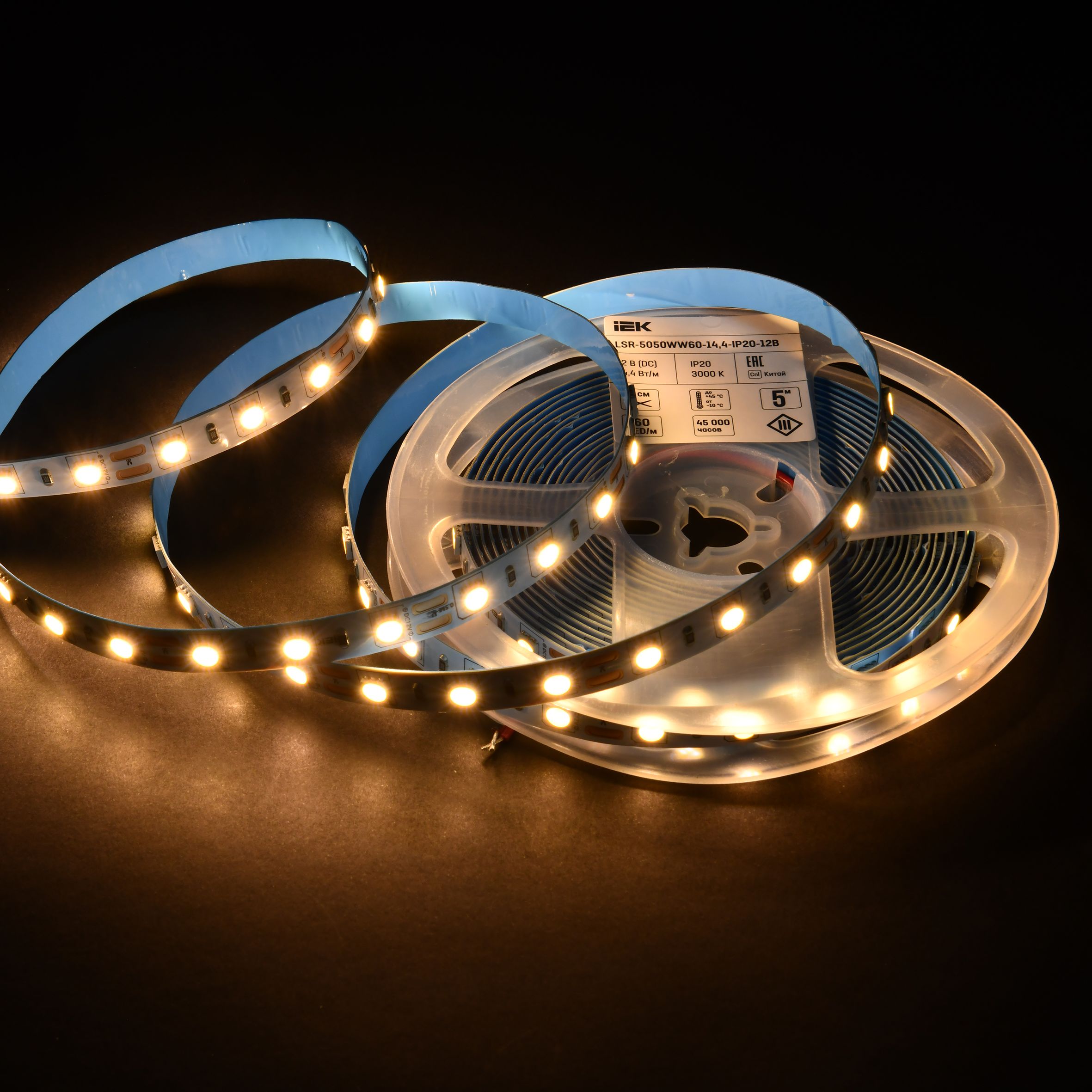            LED таспасы 5м LSR-5050WW60-14,4-IP20-12В ИЭК    