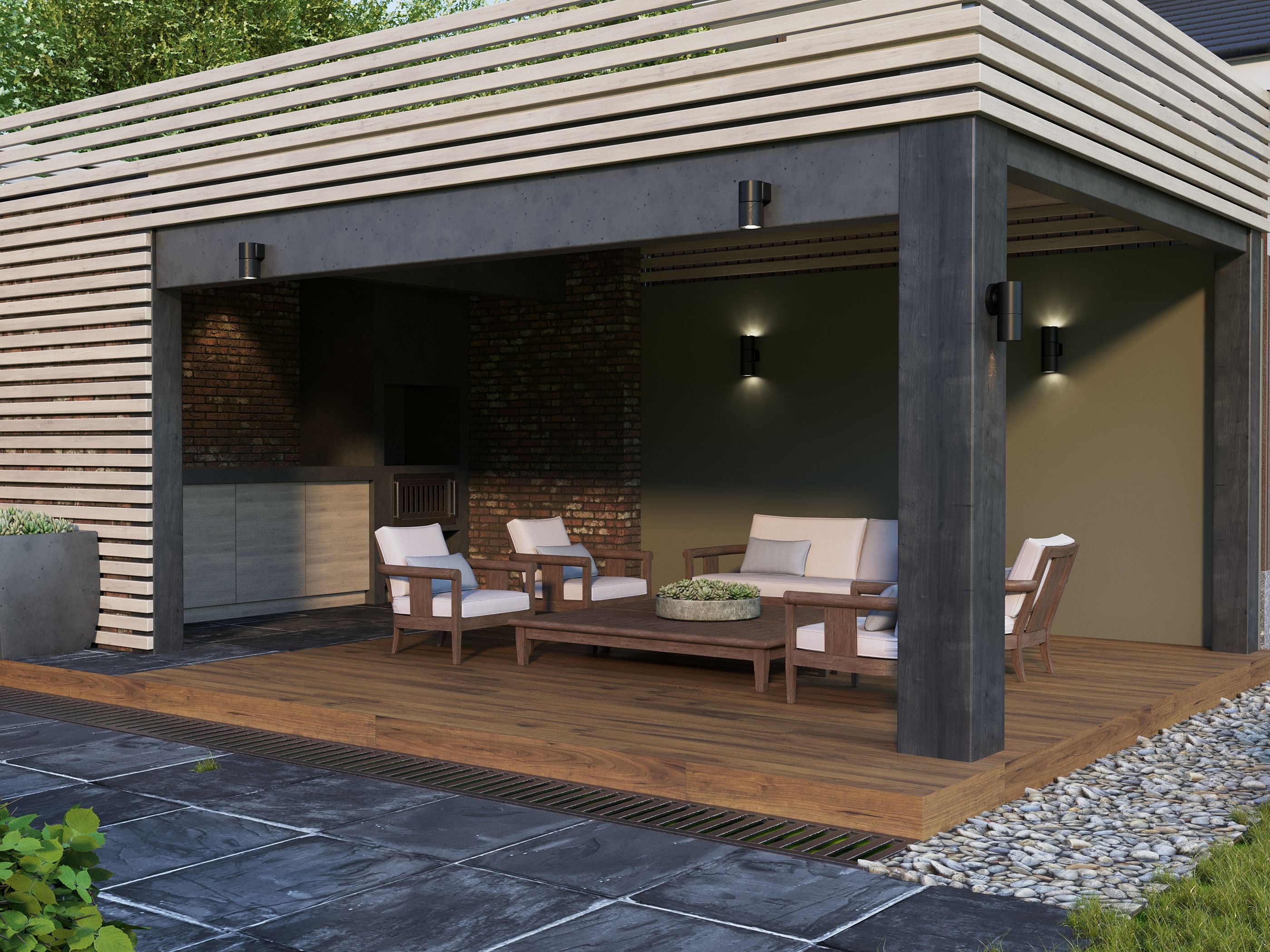             LIGHTING Далаға арналған шамшырақ 5107 қабырғалы, шамға GU10 IP65 
қара IEK    